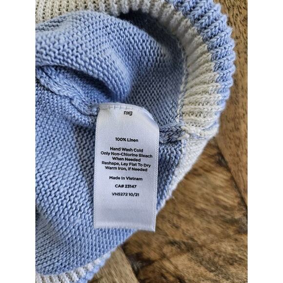 Talbots Linen Knit Sweater Women's Size PM Cricket Tennis Beach - Picture 10 of 11